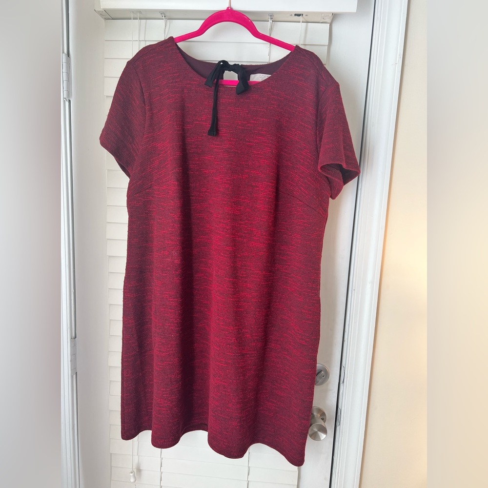 Loft Plus Burgundy dress with Tie